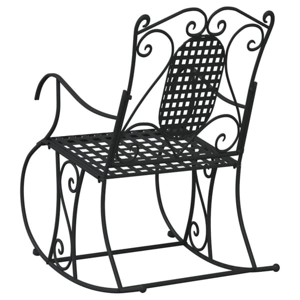 vidaXL Gyngebenk 84 cm svart stål