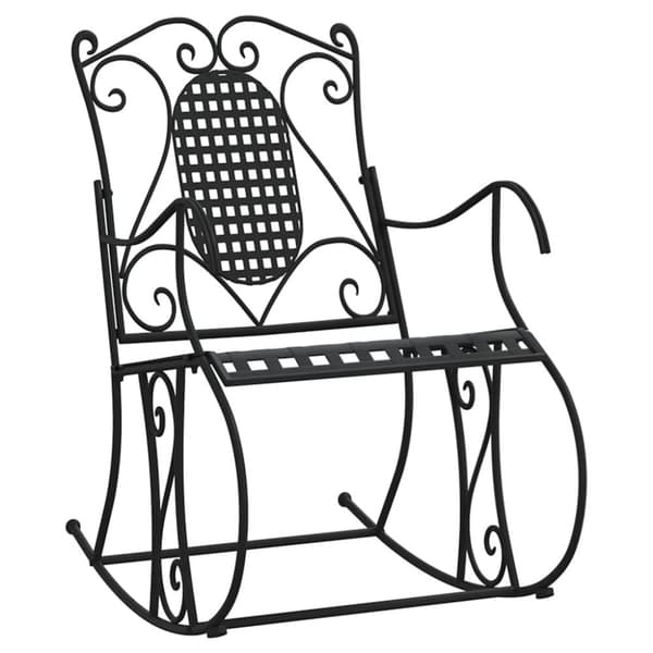 vidaXL Gyngebenk 84 cm svart stål