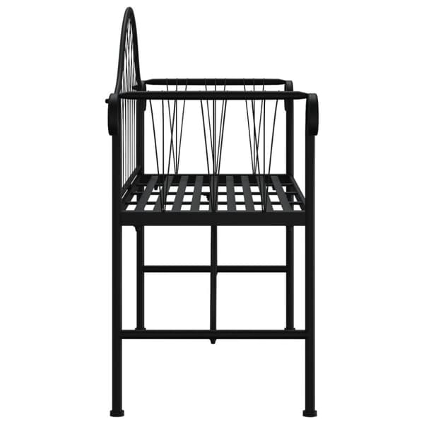 vidaXL Hagebenk 2 seter 128 cm svart stål