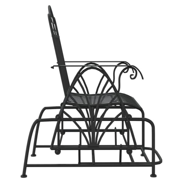 vidaXL gyngebænk 61 cm stål sort