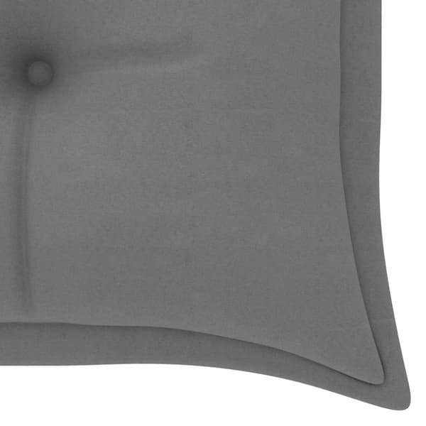 vidaXL Bataviabänk med grå dyna 150 cm massiv teak