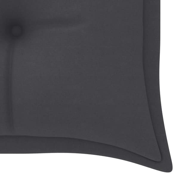 vidaXL Bataviabänk med antracit dyna 150 cm massiv teak