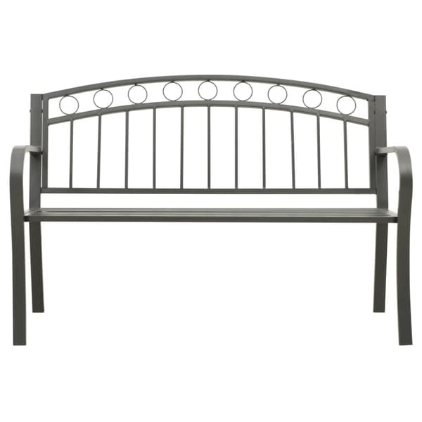vidaXL Hagebenk grå 120 cm stål