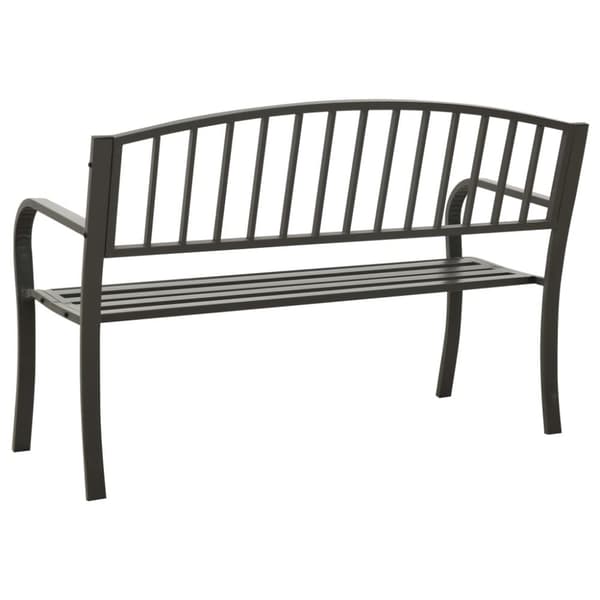 vidaXL Trädgårdsbänk grå 120 cm stål