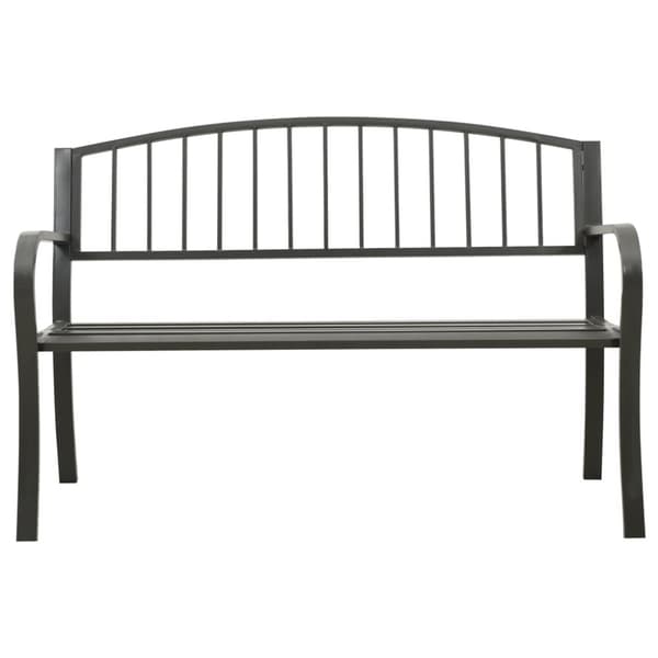 vidaXL Trädgårdsbänk grå 120 cm stål