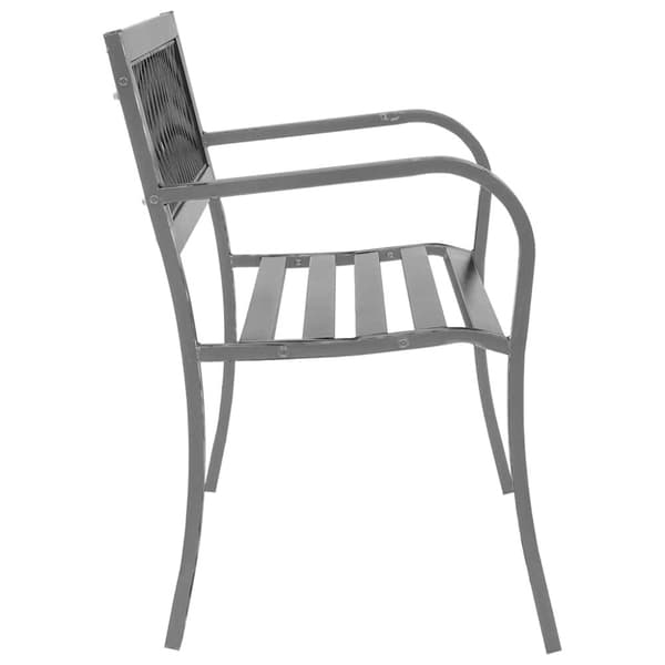 vidaXL havebænk 120 cm stål sort