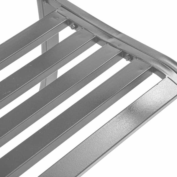 vidaXL havebænk 120 cm stål sort