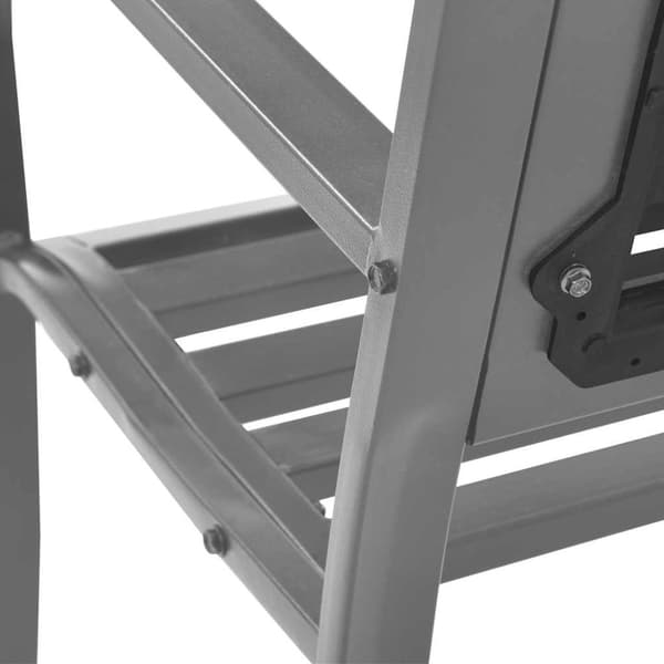 vidaXL havebænk 120 cm stål sort