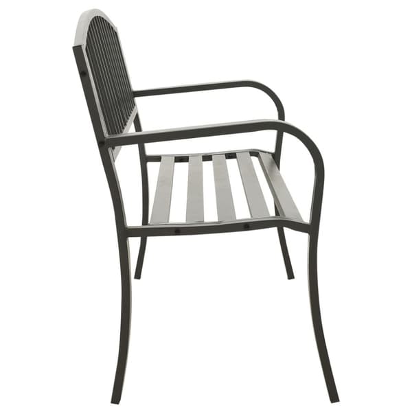 vidaXL havebænk 120 cm stål grå