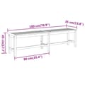 Miniatyrbilde 7 av 7: vidaXL Hagebenk 180x35x45 cm heltre akasie