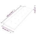 Miniatyrbillede 9 af 9: vidaXL Batavia-bænk med antracitgrå hynde 150 cm massivt teaktræ