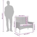 Miniatyrbillede 10 af 10: vidaXL 2-personers havebænk med hynder polyrattan grå