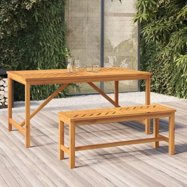 vidaXL Hagebenk 110 cm heltre akasie