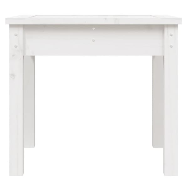 vidaXL Hagebenk hvit 50x44x45 cm heltre furu