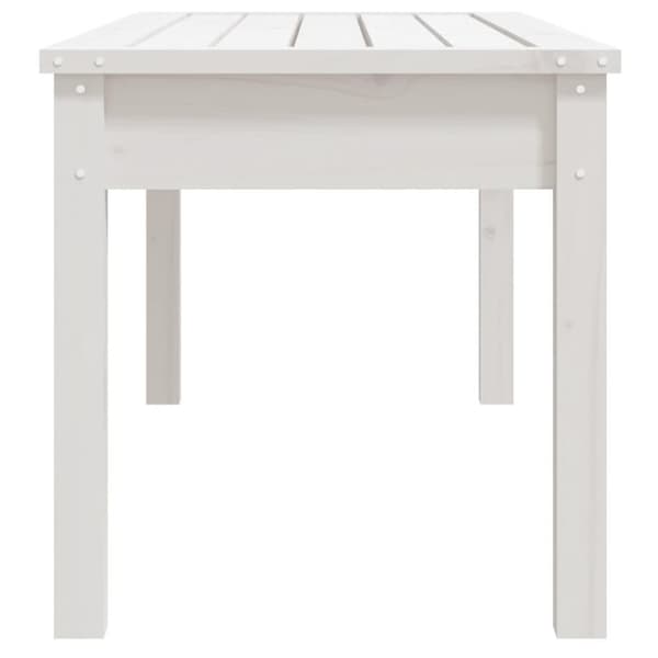vidaXL havebænk 109x44x45 cm massivt fyrretræ hvid