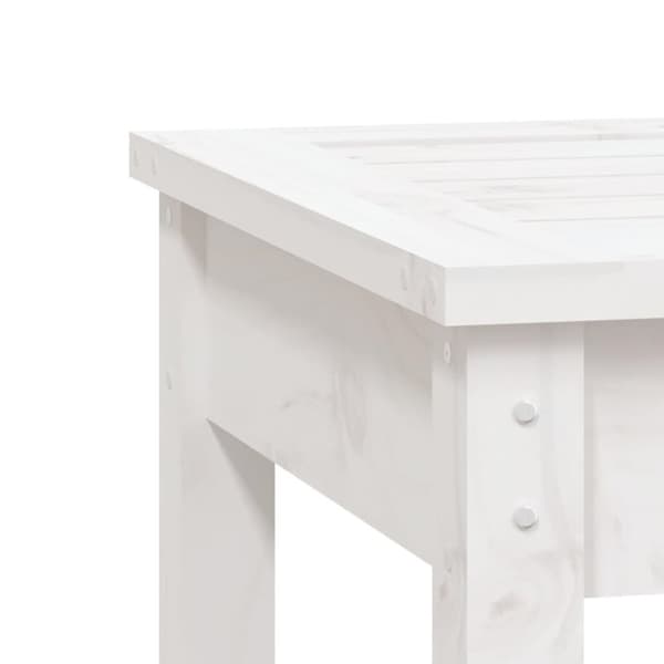 vidaXL havebænk 109x44x45 cm massivt fyrretræ hvid