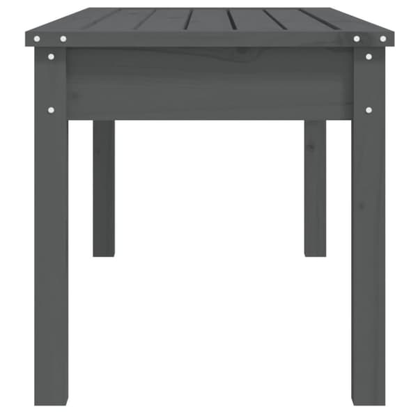 vidaXL havebænk 109x44x45 cm massivt fyrretræ grå