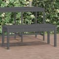 Miniatyrbillede 2 af 8: vidaXL havebænk 109x44x45 cm massivt fyrretræ grå