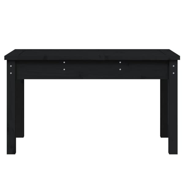 vidaXL havebænk 80x44x45 cm massivt fyrretræ sort