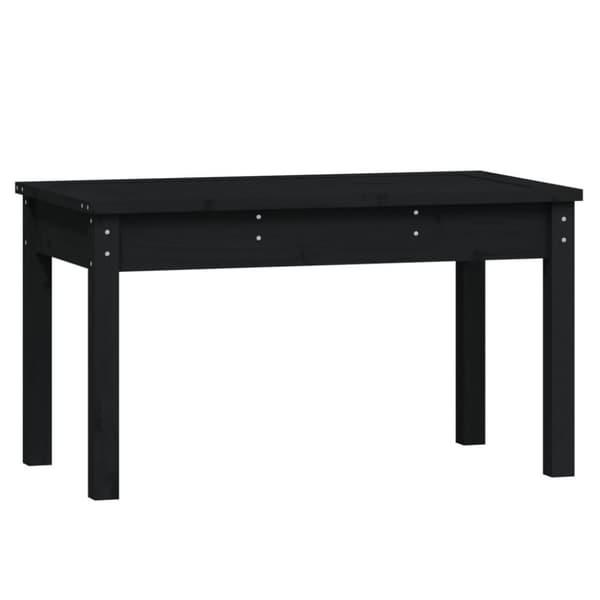 vidaXL havebænk 80x44x45 cm massivt fyrretræ sort