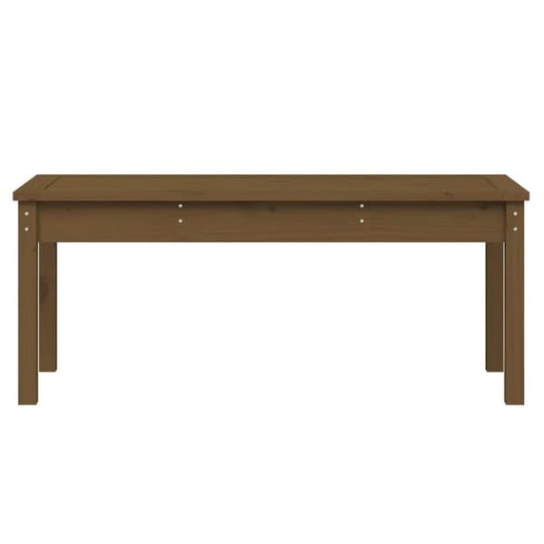 vidaXL havebænk 109x44x45 cm massivt fyrretræ gyldenbrun