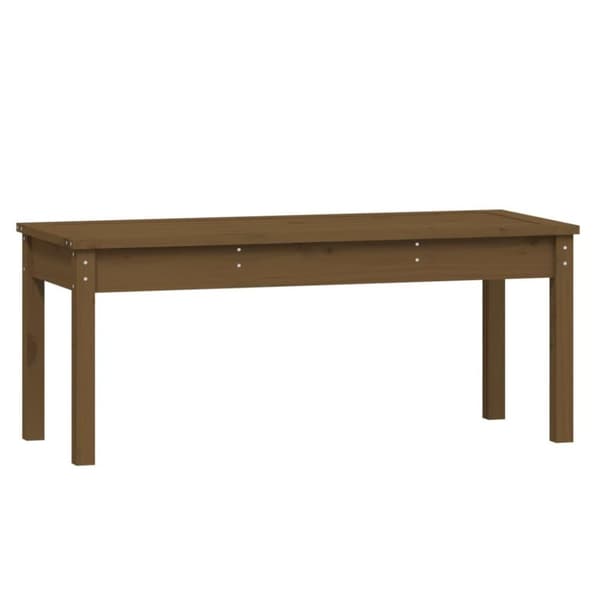 vidaXL havebænk 109x44x45 cm massivt fyrretræ gyldenbrun
