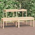 Miniatyrbillede 2 af 8: vidaXL 2-personers havebænk 109,5x44x45 cm massivt fyrretræ