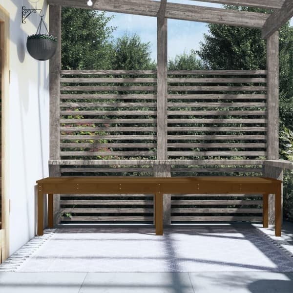 vidaXL 2-personers havebænk 203,5x44x45 cm massivt fyrretræ gyldenbrun