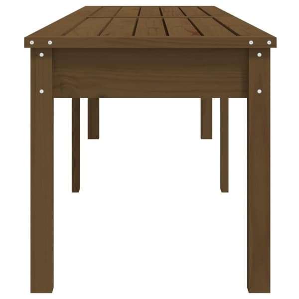 vidaXL 2-personers havebænk 203,5x44x45 cm massivt fyrretræ gyldenbrun