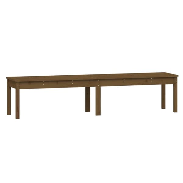 vidaXL 2-personers havebænk 203,5x44x45 cm massivt fyrretræ gyldenbrun