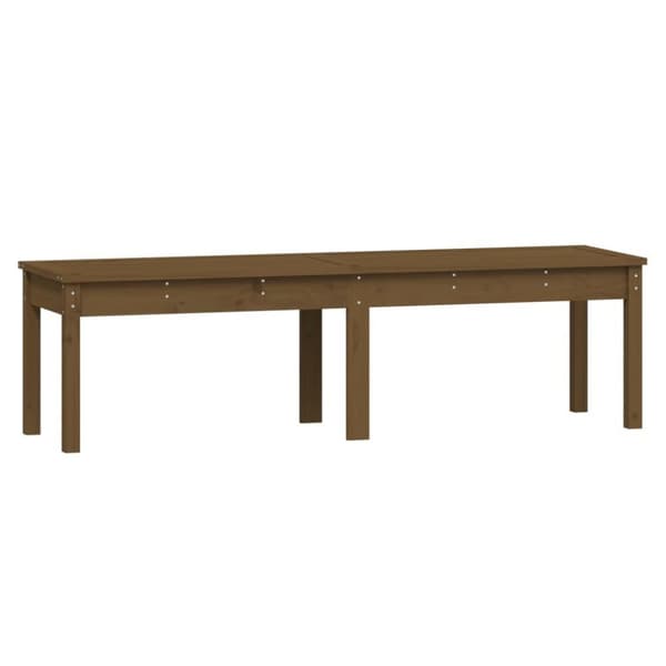 vidaXL 2-personers havebænk 159,5x44x45 cm massivt fyrretræ gyldenbrun
