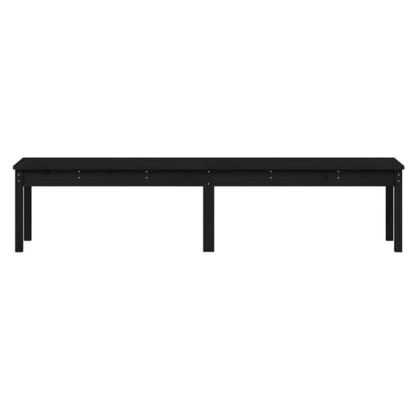 vidaXL 2-personers havebænk 203,5x44x45 cm massivt fyrretræ sort
