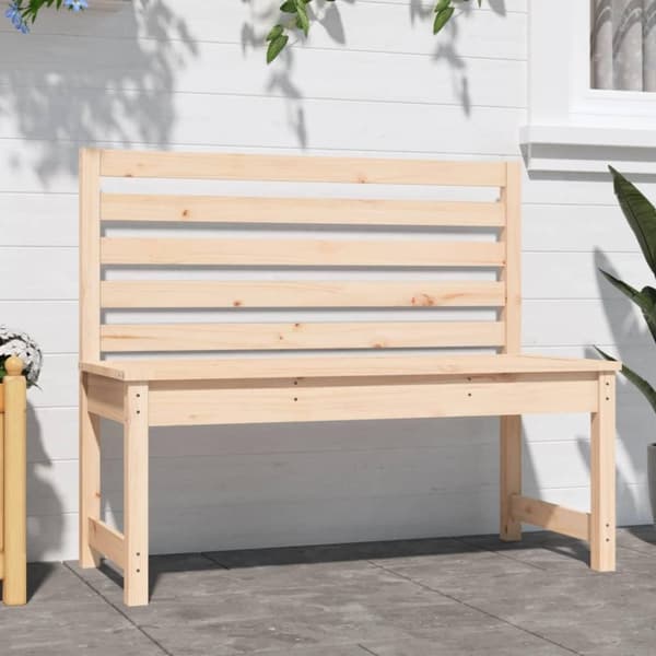 vidaXL havebænk 109 cm massivt fyrretræ