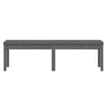 Miniatyrbilde 4 av 8: vidaXL Hagebenk 2 seter grå 159,5x44x45 cm heltre furu
