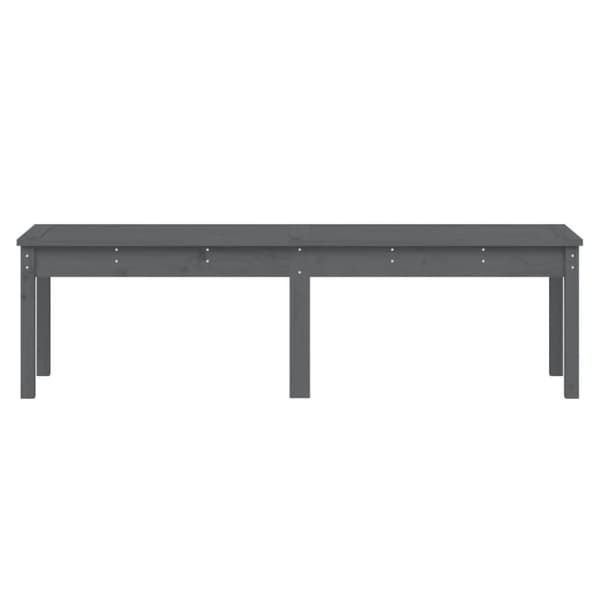 vidaXL Hagebenk 2 seter grå 159,5x44x45 cm heltre furu
