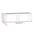 Miniatyrbilde 8 av 8: vidaXL Hagebenk 2 seter grå 159,5x44x45 cm heltre furu