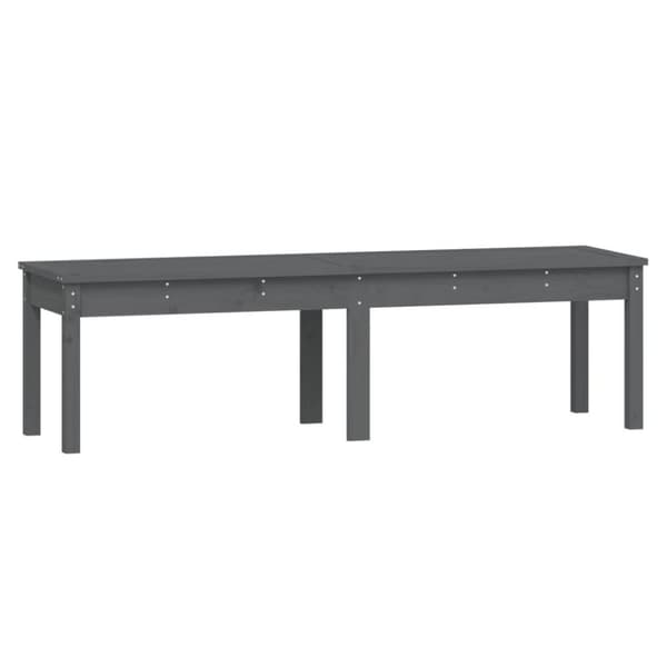 vidaXL Hagebenk 2 seter grå 159,5x44x45 cm heltre furu