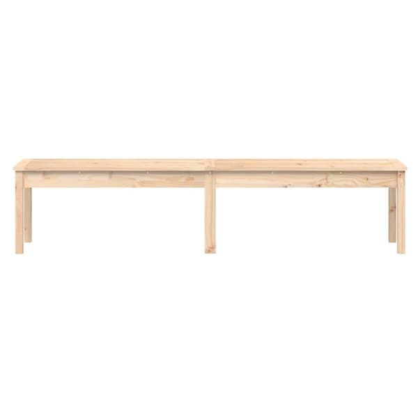vidaXL Trädgårdsbänk 2-sits 203,5x44x45 cm massiv furu