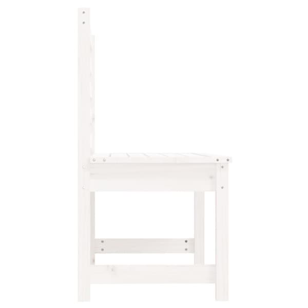 vidaXL Hagebenk hvit 109 cm heltre furu