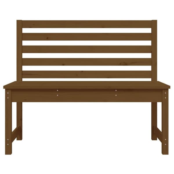 vidaXL Hagebenk honningbrun 109 cm heltre furu