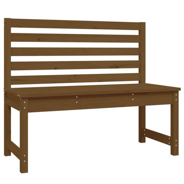 vidaXL Hagebenk honningbrun 109 cm heltre furu