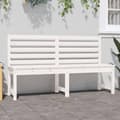 Miniatyrbilde 3 av 7: vidaXL Hagebenk hvit 157,5 cm heltre furu