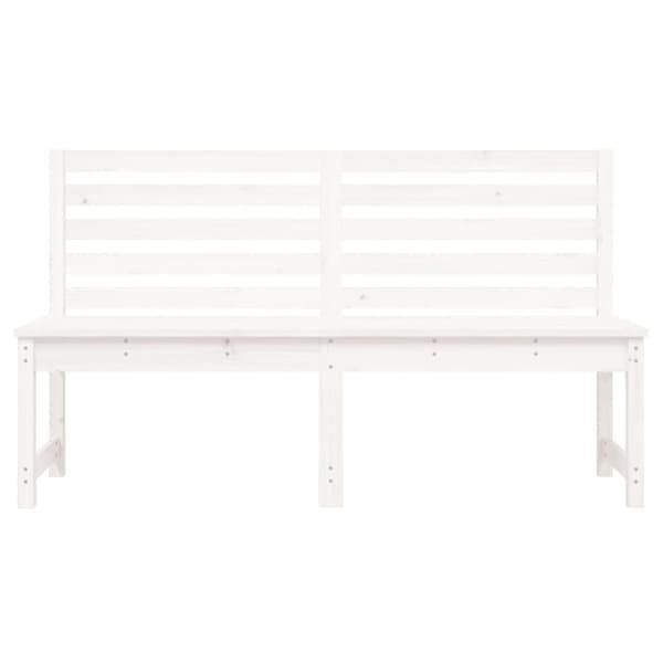 vidaXL Hagebenk hvit 157,5 cm heltre furu