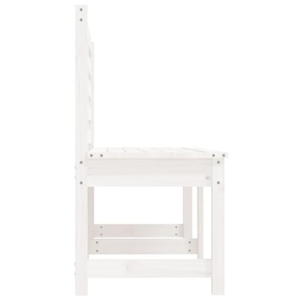 vidaXL Hagebenk hvit 157,5 cm heltre furu
