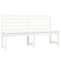 Miniatyrbilde 1 av 7: vidaXL Hagebenk hvit 157,5 cm heltre furu