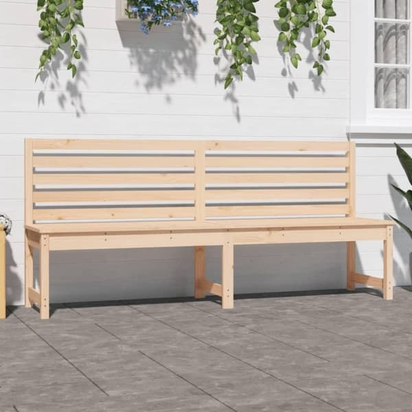 vidaXL Hagebenk 201,5 cm heltre furu