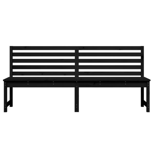 vidaXL Hagebenk svart 201,5 cm heltre furu