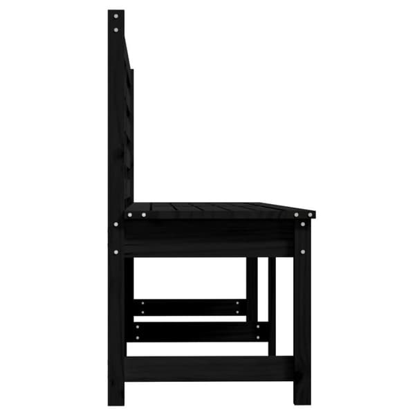 vidaXL Hagebenk svart 201,5 cm heltre furu