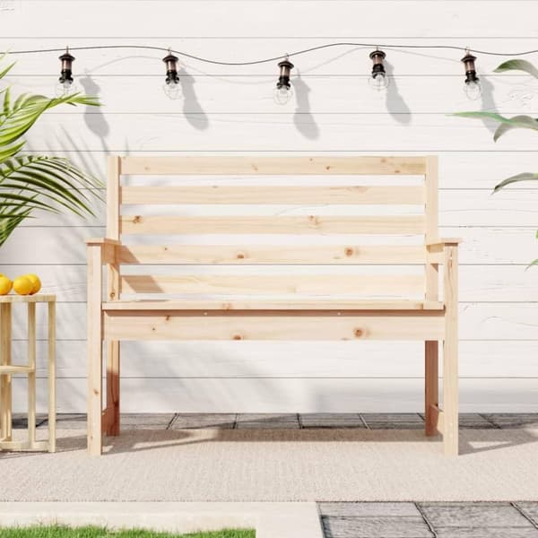 vidaXL havebænk 109x48x91,5 cm massivt fyrretræ
