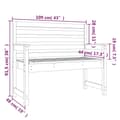Miniatyrbillede 7 af 7: vidaXL havebænk 109x48x91,5 cm massivt douglasgran